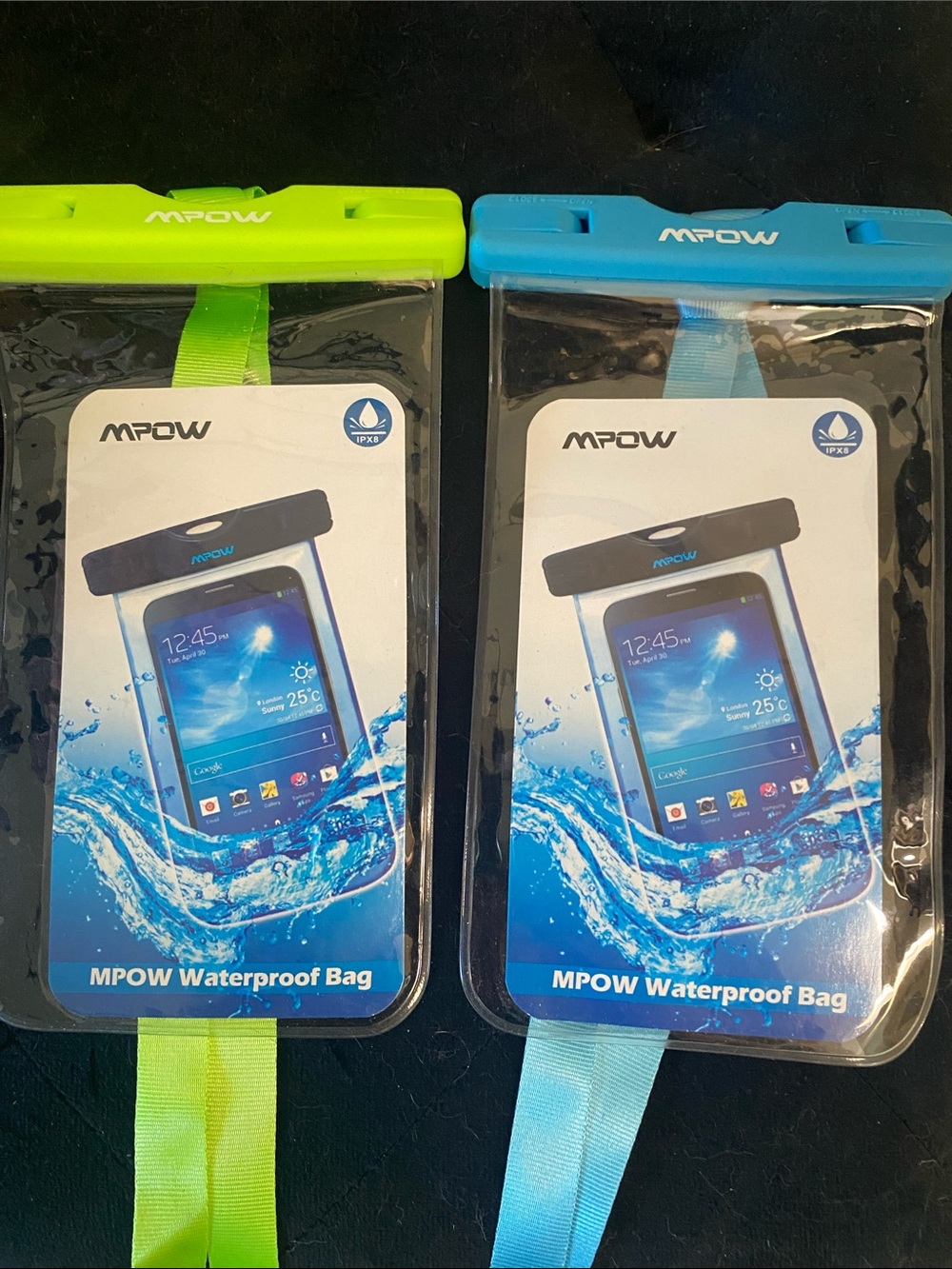 MPOW Waterproof Phone Pouch - Blue & Lime